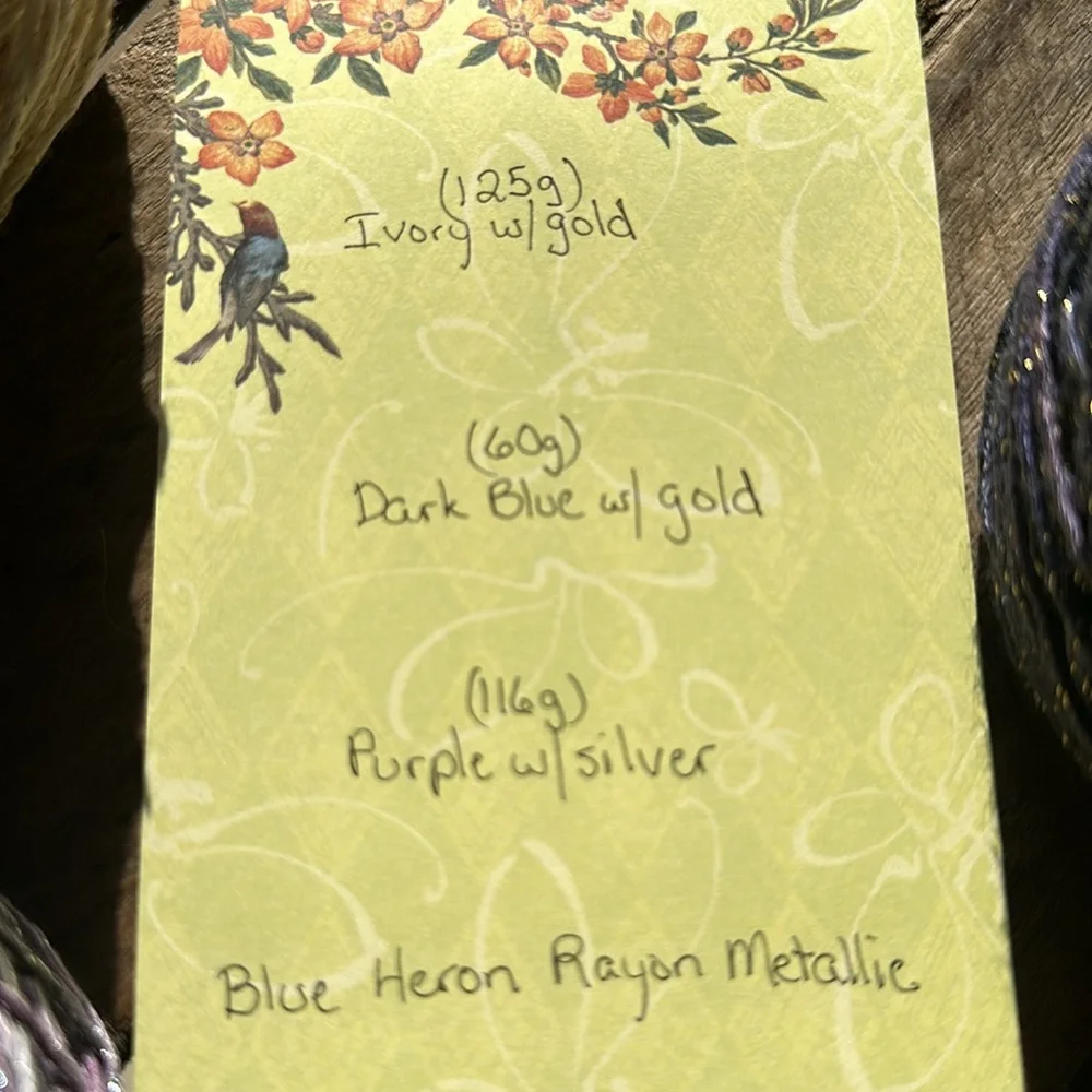 Luxury Blue Heron Rayon Metallic yarn - Picture 5 of 7